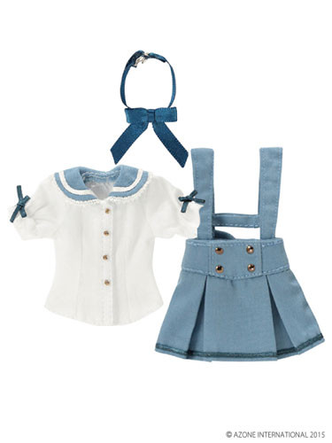 Girl's Gymnasium Costume Set (White x Blue), Azone, Accessories, 1/6, 4582119980788
